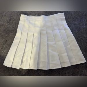 White Pleated Skirt